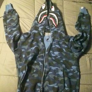 Bape Blue Camo Hoddie